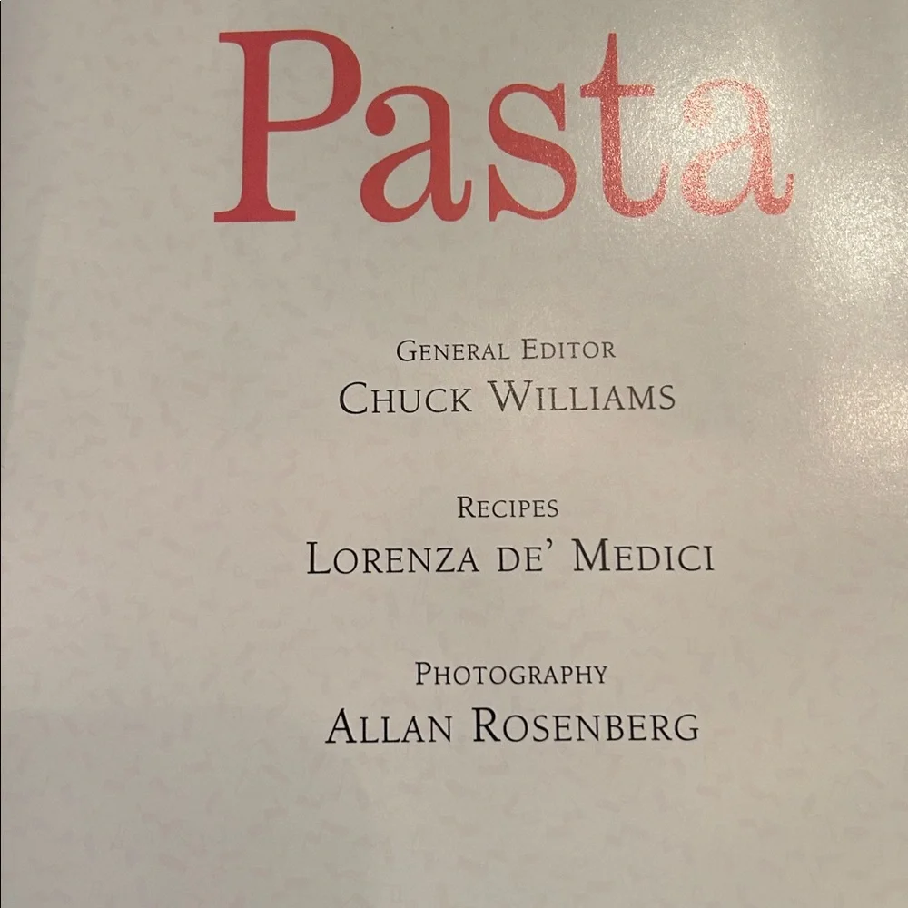 Williams Sonoma Cookbook- PASTA